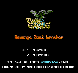 Twin Eagle title screen for NES